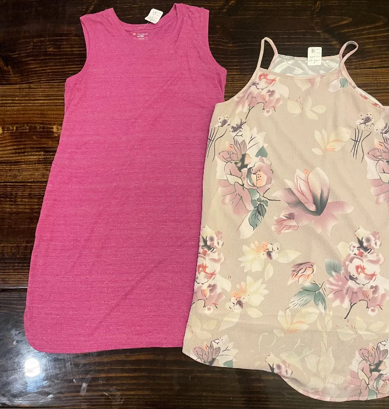 Lot of 2- Womens Knee Length Dresses size Large Cowl Neckline Elegant