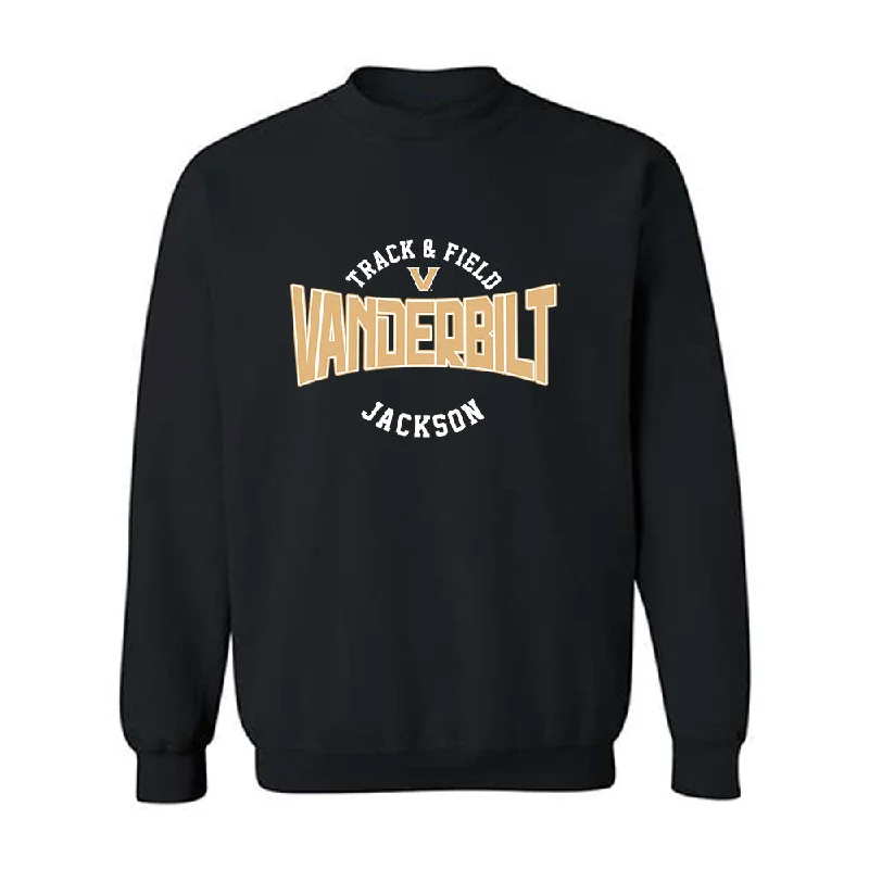 Vanderbilt - NCAA Women's Track & Field : Pryncess Jackson - Classic Fashion Shersey Crewneck Sweatshirt Hoodie with Belted Waist Structured Tailored