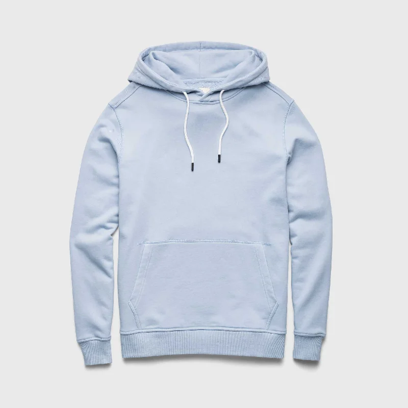 Marine French Terry Hoodie - Subdued Blue Hoodie with Gradient Ombre Colorful