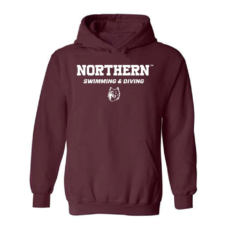 NSU - NCAA Women's Swimming & Diving : Abbegael Nynas - Classic Shersey Hooded Sweatshirt Hoodie with Hem Patch Decorative Personalized NSU - NCAA Women's Swimming & Diving : Abbegael Nynas - Classic Shersey Hooded Sweatshirt Hoodie with Hem Patch Decorative Personalized