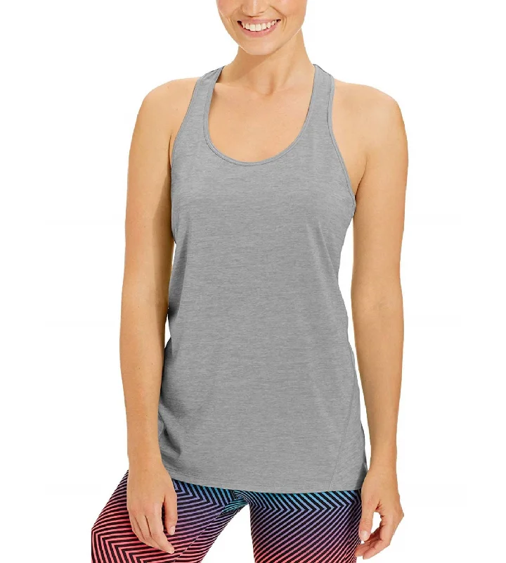 Ideology Women's Active Heathered Racerback Tank Top, Grey, M trendy tank top