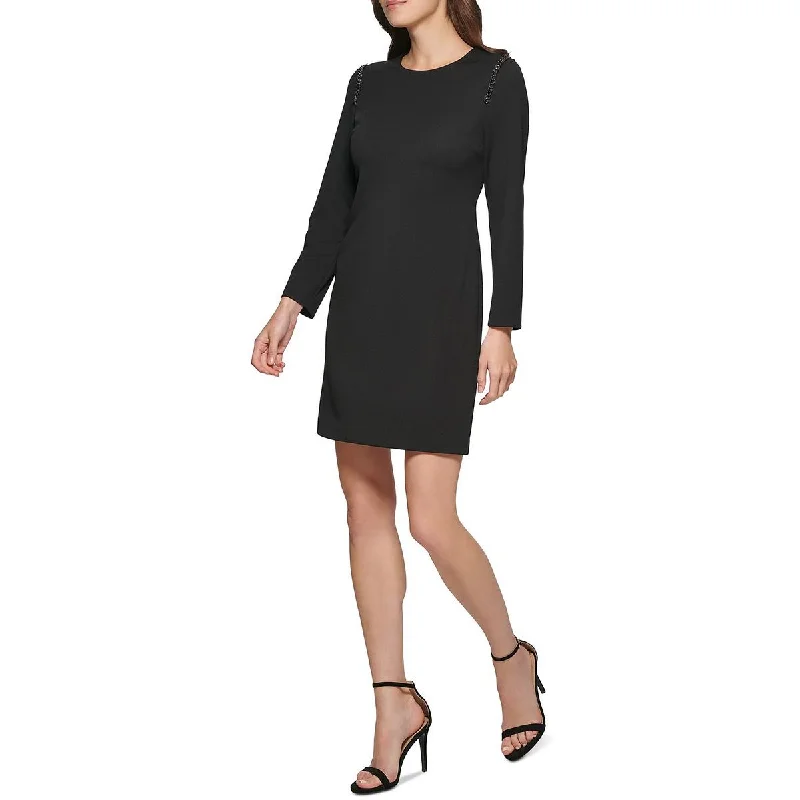 Womens Scuba Midi Shift Dress Tunics Modern contemporary