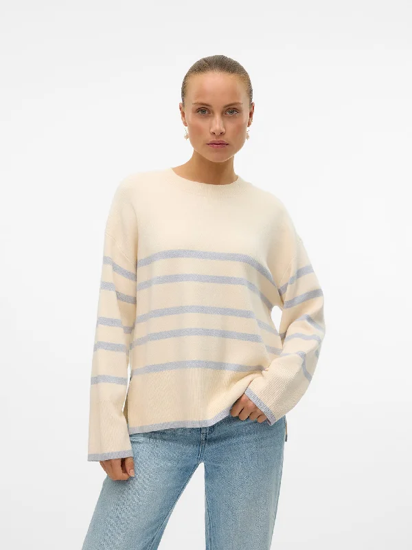 Γυναικεία μπλούζα πλεκτή VMSABA LS O-NECK STRIPE PULLOVER GA NOOS 10278319 | 10278319 Cable Knit Chunky Γυναικεία μπλούζα πλεκτή VMSABA LS O-NECK STRIPE PULLOVER GA NOOS 10278319 | 10278319 Cable Knit Chunky