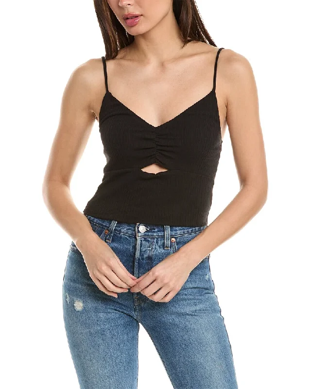 Socialite Ribbed Tank bronze tank top