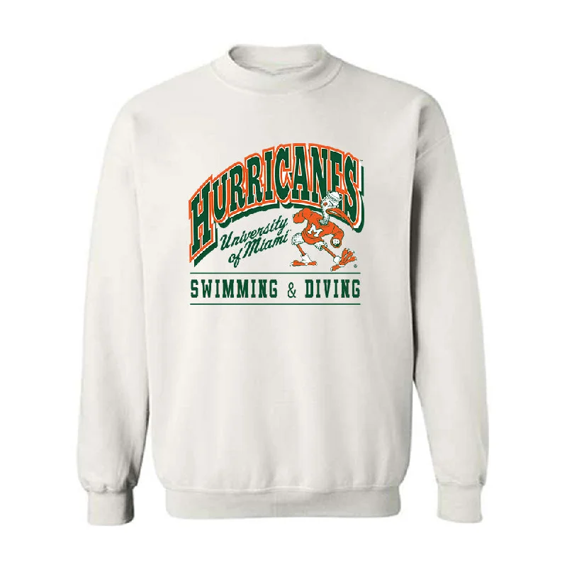 Miami - NCAA Women's Swimming & Diving : Simone Moll - Classic Shersey Crewneck Sweatshirt Hoodie with Front Slit Layering Stylish Miami - NCAA Women's Swimming & Diving : Simone Moll - Classic Shersey Crewneck Sweatshirt Hoodie with Front Slit Layering Stylish
