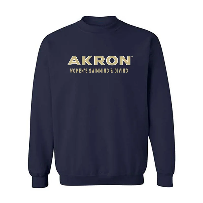 Akron - NCAA Women's Swimming & Diving : Alanis Santiago - Classic Shersey Crewneck Sweatshirt Zip Hoodie Drawstring Kangaroo Pocket