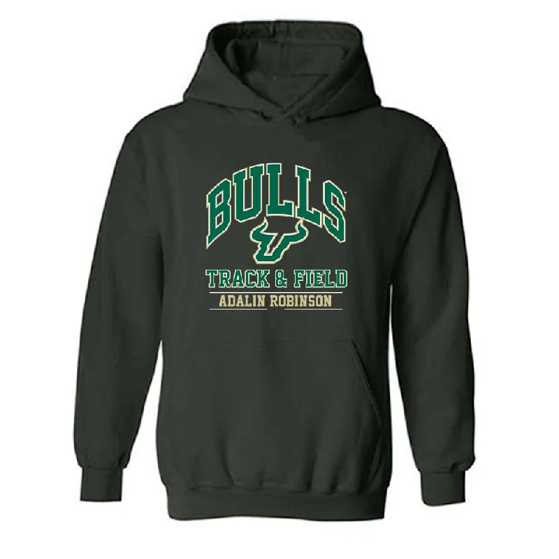 USF - NCAA Women's Track & Field : Adalin Robinson - Classic Fashion Shersey Hooded Sweatshirt Graphic Hoodie Design Print