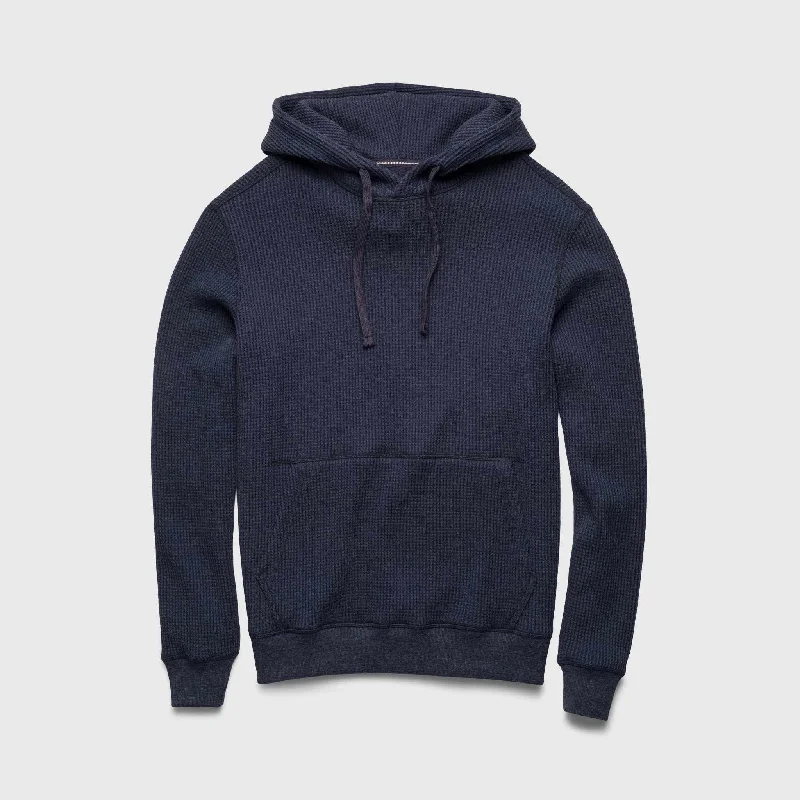 Ivan Thermal Hoodie - Navy Blazer Hoodie with Slim Fit Tailored Modern