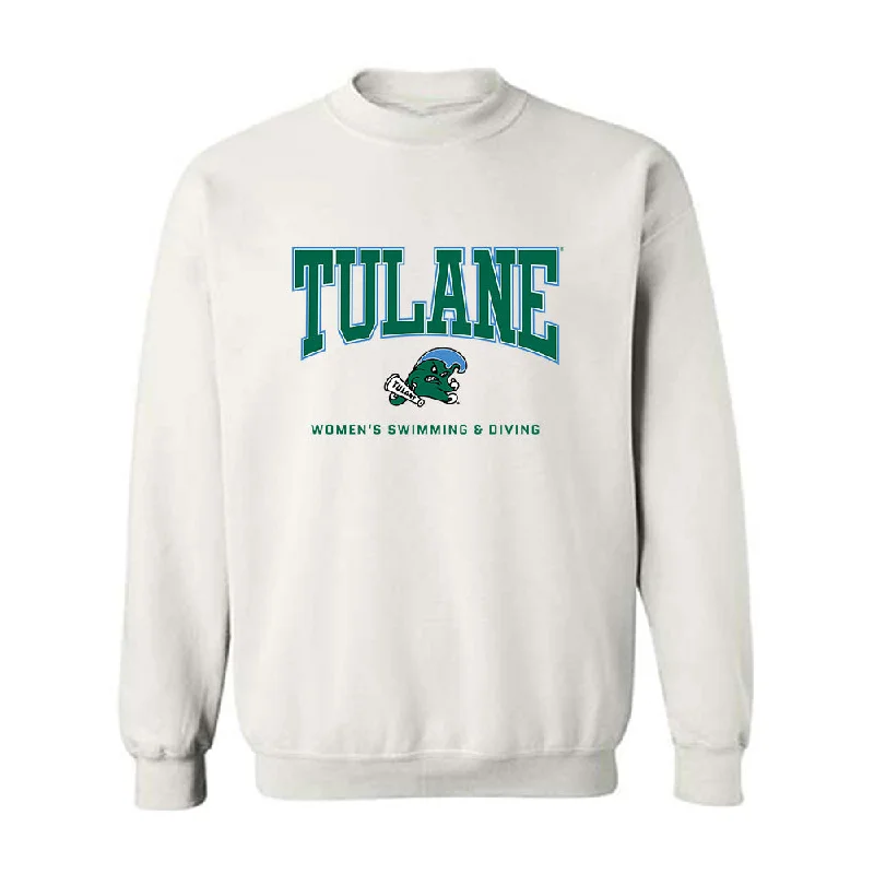 Tulane - NCAA Women's Swimming & Diving : Lillian Von Herbulis - Crewneck Sweatshirt Hoodie with Lace Feminine Delicate