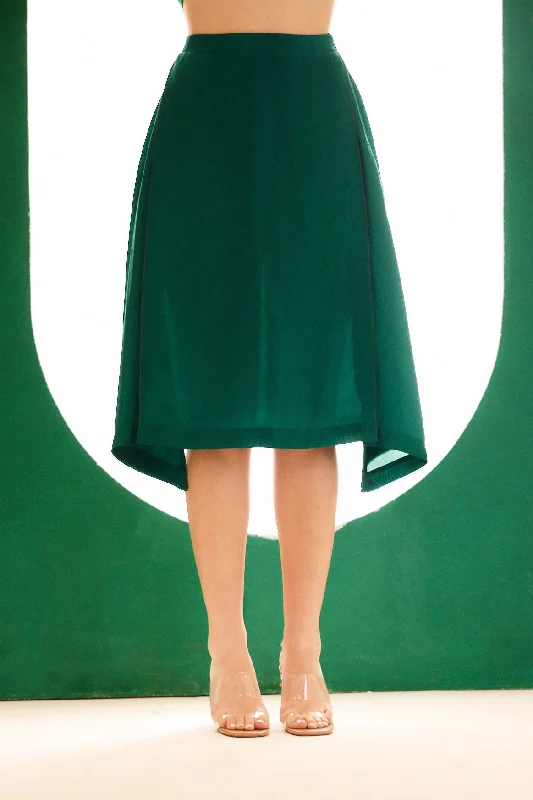 Emerald Green Visionary Skirt leather skirt bold