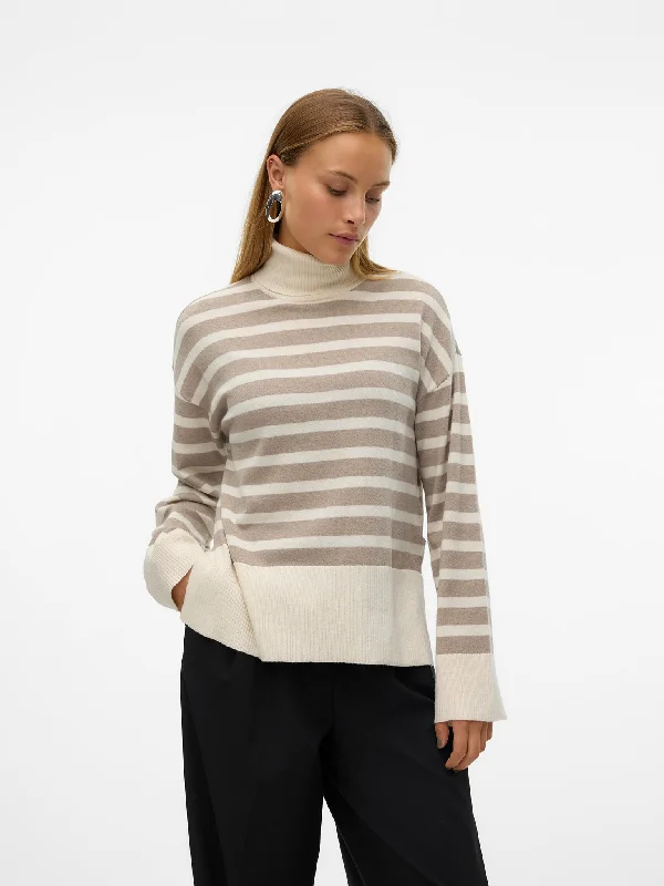 Γυναικεία μπλούζα ριγέ VMFANTASTIC LS ROLLNECK PULLOVER GA BOO 10320629 | 10320629 Mock Neck Pullover Γυναικεία μπλούζα ριγέ VMFANTASTIC LS ROLLNECK PULLOVER GA BOO 10320629 | 10320629 Mock Neck Pullover