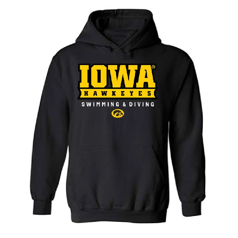 Iowa - NCAA Women's Swimming & Diving : Jenna Kerr - Classic Shersey Hooded Sweatshirt Hoodie with Tied Waist Feminine Flattering Iowa - NCAA Women's Swimming & Diving : Jenna Kerr - Classic Shersey Hooded Sweatshirt Hoodie with Tied Waist Feminine Flattering