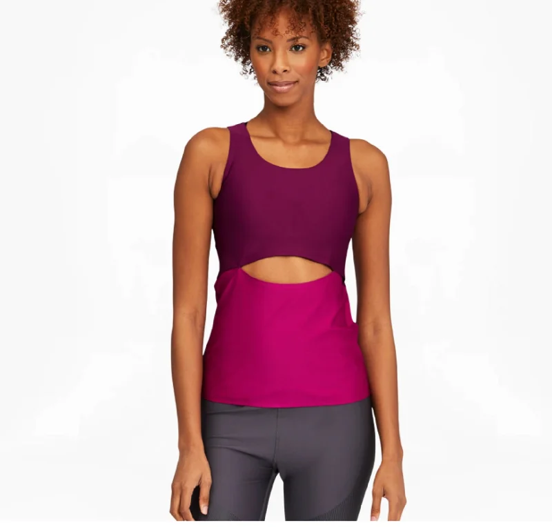 PUMA Women's Forever Luxe Training Tank, Night Rose Bright Berry, S black tank top