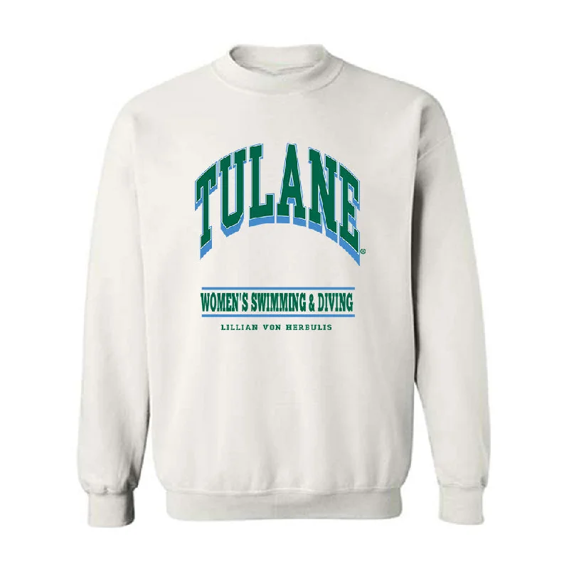 Tulane - NCAA Women's Swimming & Diving : Lillian Von Herbulis - Classic Fashion Shersey Crewneck Sweatshirt Hoodie with Tie-Dye Psychedelic Retro