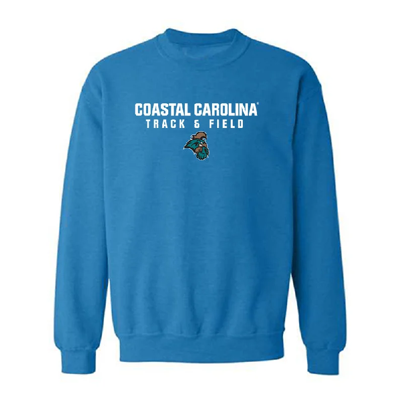 Coastal Carolina - NCAA Women's Track & Field : Faith Wright - Classic Shersey Crewneck Sweatshirt Hoodie with Embroidery Detailed Premium