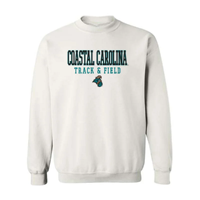 Coastal Carolina - NCAA Women's Track & Field : Faith Wright - Classic Fashion Shersey Crewneck Sweatshirt Hoodie with Strings Custom Fit Adjustable