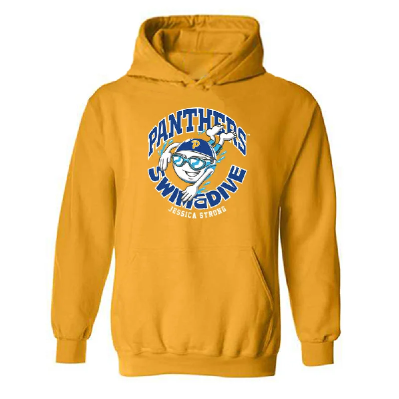 Pittsburgh - NCAA Women's Swimming & Diving : Jessica Strong - Fashion Shersey Hooded Sweatshirt Hoodie with Hem Fringe Bohemian Relaxed