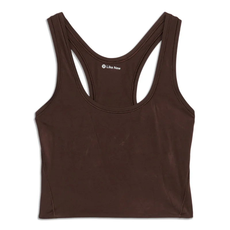 Wundermost Ultra-Soft Scoop-Neck Cropped Tank - Resale gold tank top