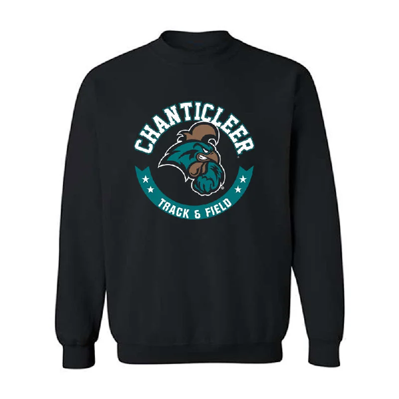 Coastal Carolina - NCAA Women's Track & Field : Faith Wright - Classic Fashion Shersey Crewneck Sweatshirt Hoodie with Ribbed Hem Stretchable Secure