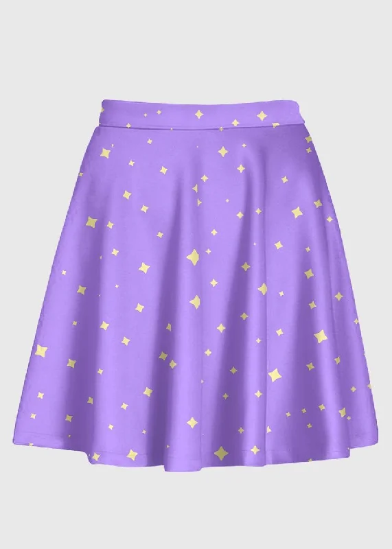 Kawaii Magical Star Purple Skirt corduroy skirt textured