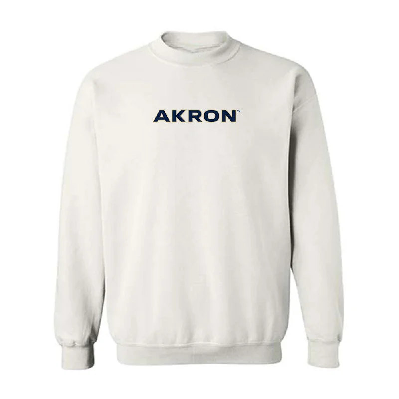 Akron - NCAA Women's Swimming & Diving : Alanis Santiago - Classic Shersey Crewneck Sweatshirt Hoodie with Hem Embroidery Detailed Premium