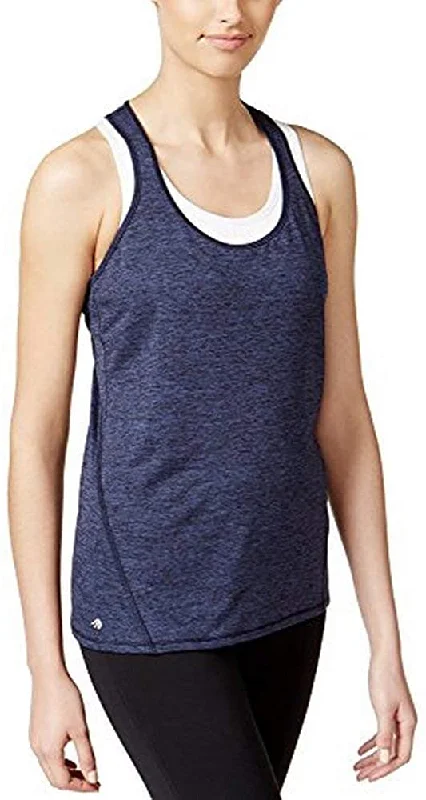 Ideology Women's Rapidry Heathered Racerback Tank Top, Navy, XS adorable tank top