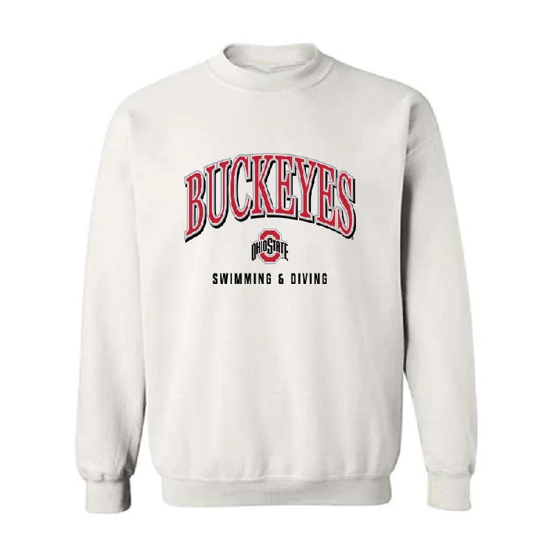 Ohio State - NCAA Women's Swimming & Diving : Emma Finlin - Classic Shersey Crewneck Sweatshirt Hoodie with Hem Lace Feminine Delicate Ohio State - NCAA Women's Swimming & Diving : Emma Finlin - Classic Shersey Crewneck Sweatshirt Hoodie with Hem Lace Feminine Delicate