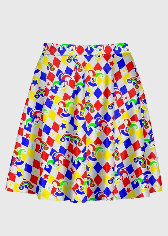 Primary Color Clowncore Skirt wool skirt thick