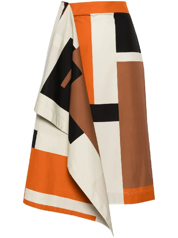 Fendi Skirts Orange silk skirt elegant