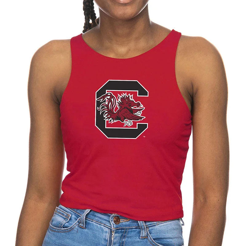 USC Logo First Down Cropped Tank strappy tank top