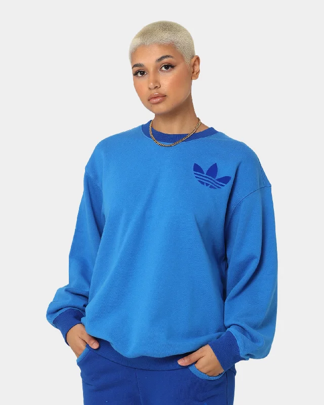 Adidas Adicolor Women's Sweatshirt Bluebird Hoodie with Oversized Fit Loose Comfortable