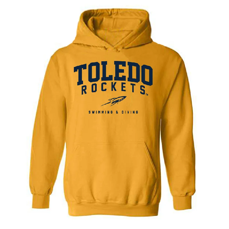 Toledo - NCAA Women's Swimming & Diving : Hannah Wentzel - Classic Shersey Hooded Sweatshirt Hoodie with Monochrome Minimalist Simple