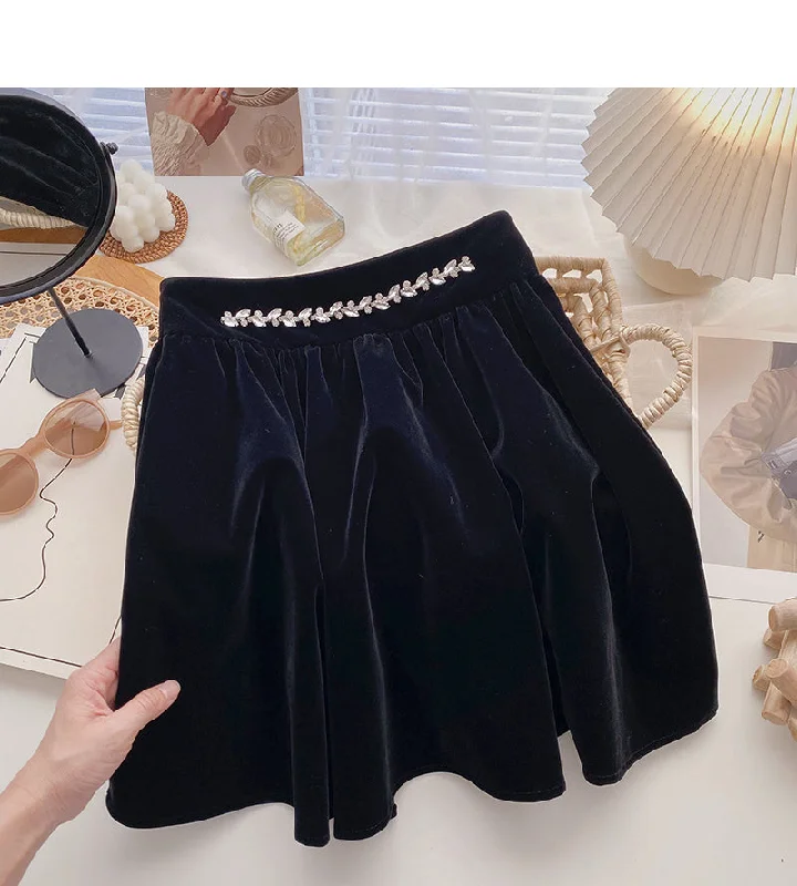 New Korean version of xiaoxiangfeng A-shaped umbrella skirt 5600 spandex blend skirt New Korean version of xiaoxiangfeng A-shaped umbrella skirt 5600 spandex blend skirt