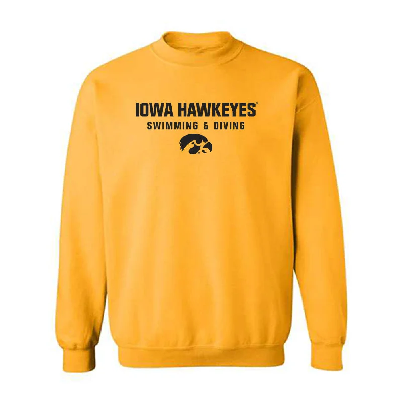 Iowa - NCAA Women's Swimming & Diving : Jenna Kerr - Classic Shersey Crewneck Sweatshirt Hoodie with Belted Waist Structured Tailored Iowa - NCAA Women's Swimming & Diving : Jenna Kerr - Classic Shersey Crewneck Sweatshirt Hoodie with Belted Waist Structured Tailored