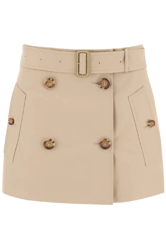 Gabardine Mini Trench Skirt corduroy skirt cozy