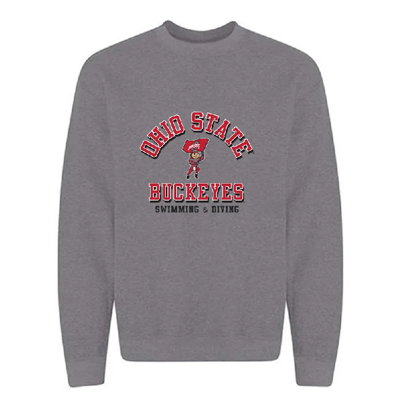 Ohio State - NCAA Women's Swimming & Diving : Maria Ramos Najji - Classic Shersey Crewneck Sweatshirt Hoodie with Front Slit Layering Stylish Ohio State - NCAA Women's Swimming & Diving : Maria Ramos Najji - Classic Shersey Crewneck Sweatshirt Hoodie with Front Slit Layering Stylish