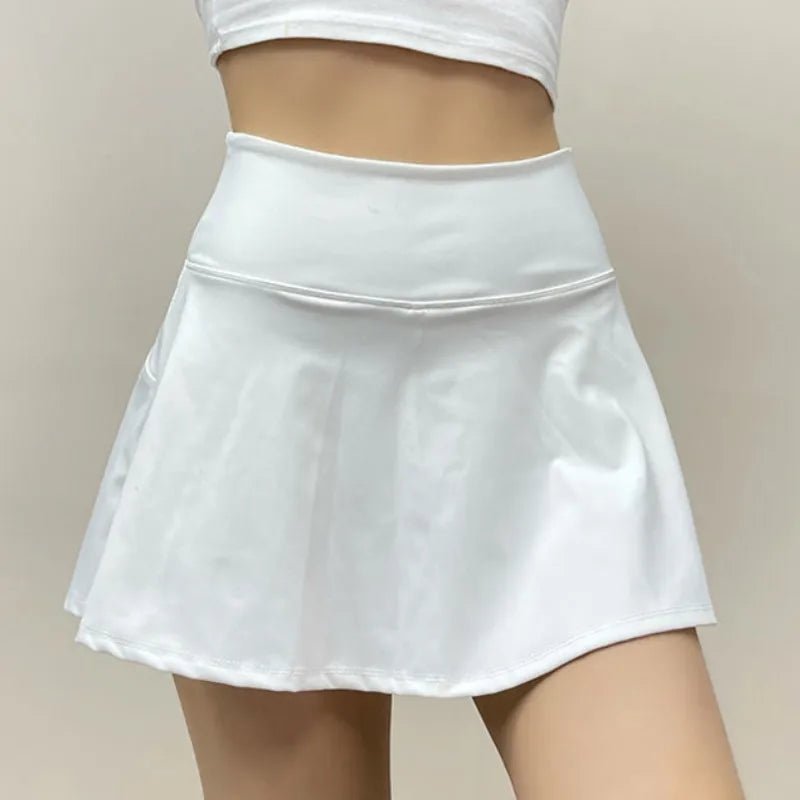 White Tennis Skirt silk skirt lustrous