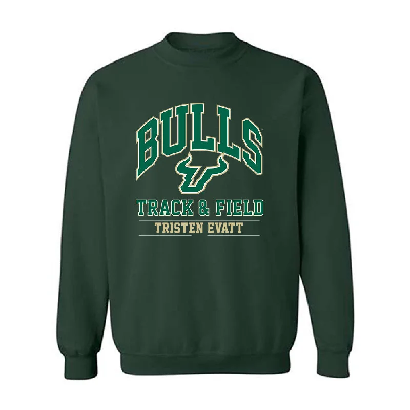 USF - NCAA Women's Track & Field : Tristen Evatt - Classic Fashion Shersey Crewneck Sweatshirt Hoodie with Raglan Sleeves Sporty Comfortable