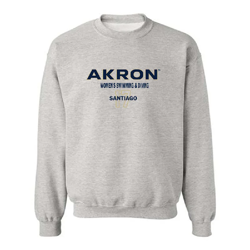 Akron - NCAA Women's Swimming & Diving : Alanis Santiago - Classic Fashion Shersey Crewneck Sweatshirt Oversized Hoodie Comfort Casual