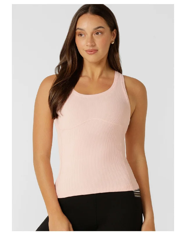 Lorna Jane Speed Circuit Active Rib Tank - Light Ballerina fashionable tank top