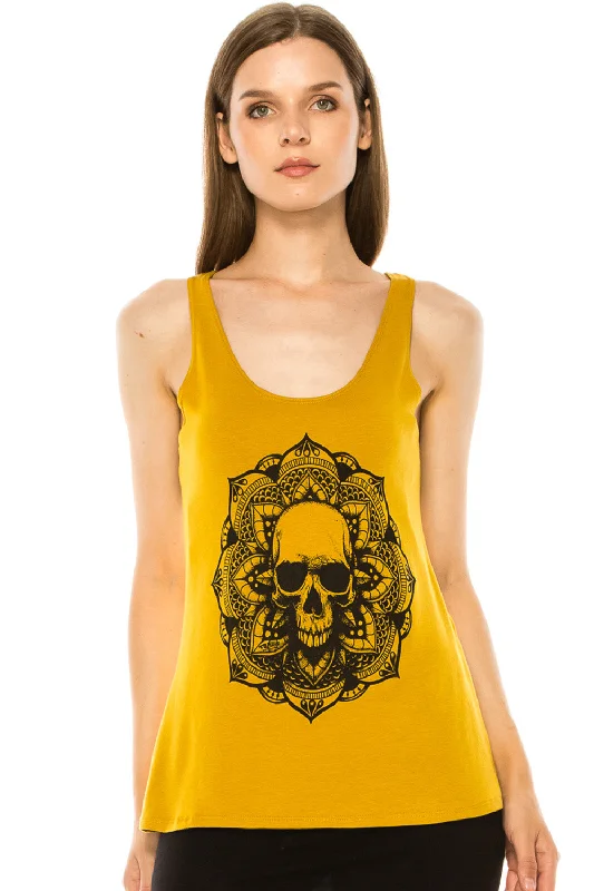 SKULL MANDALA TANK TOP seamless tank top