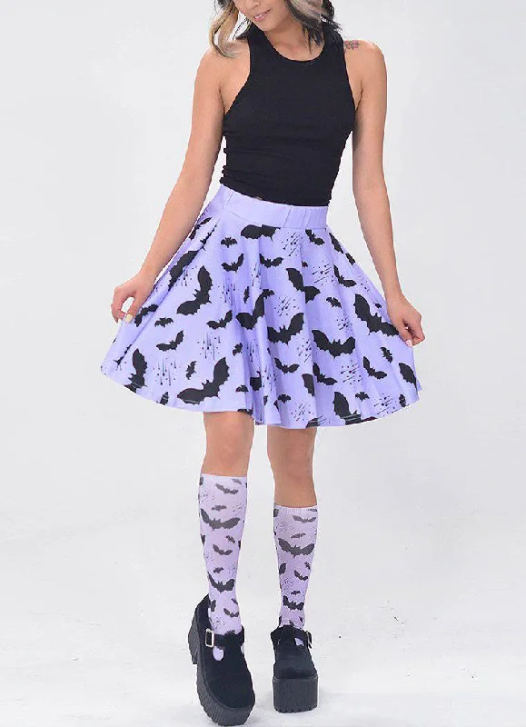 Bat Pattern Skirt corduroy skirt cozy