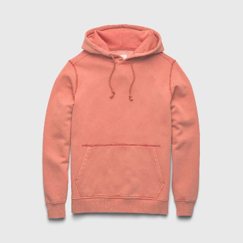 Stax Vintage Wash Hoodie - Mineral Red Hoodie with Earth Tones Natural Calm