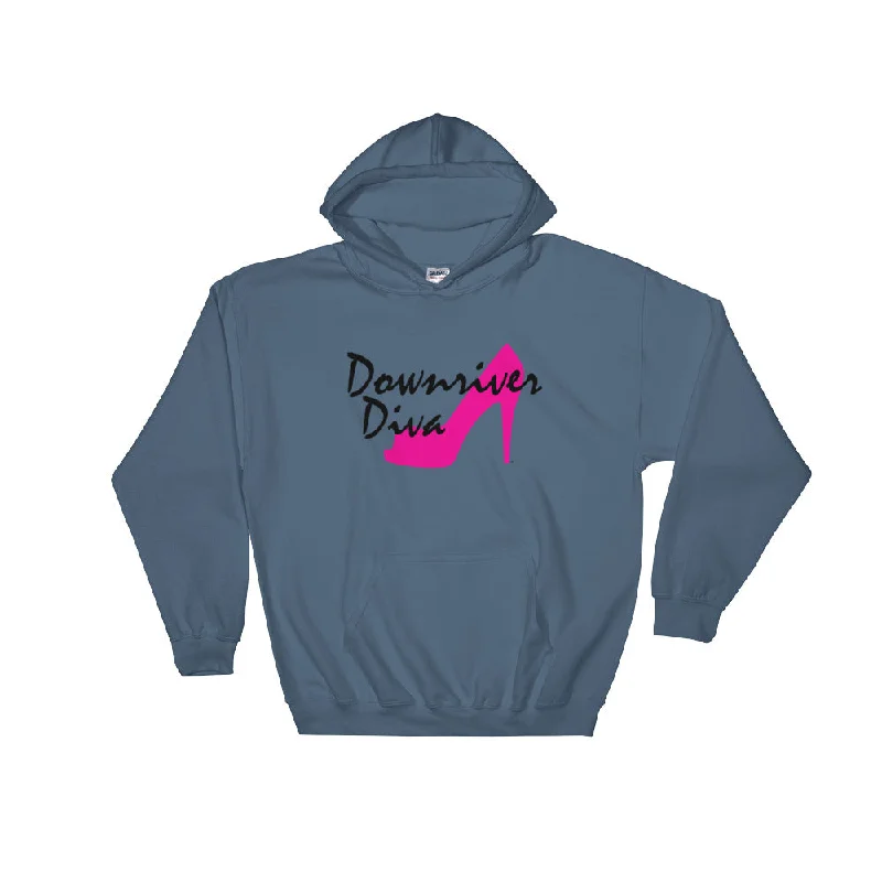 Downriver Diva Hooded Sweatshirt (6 colors) Hoodie with Contrast Stitching Detailed Premium