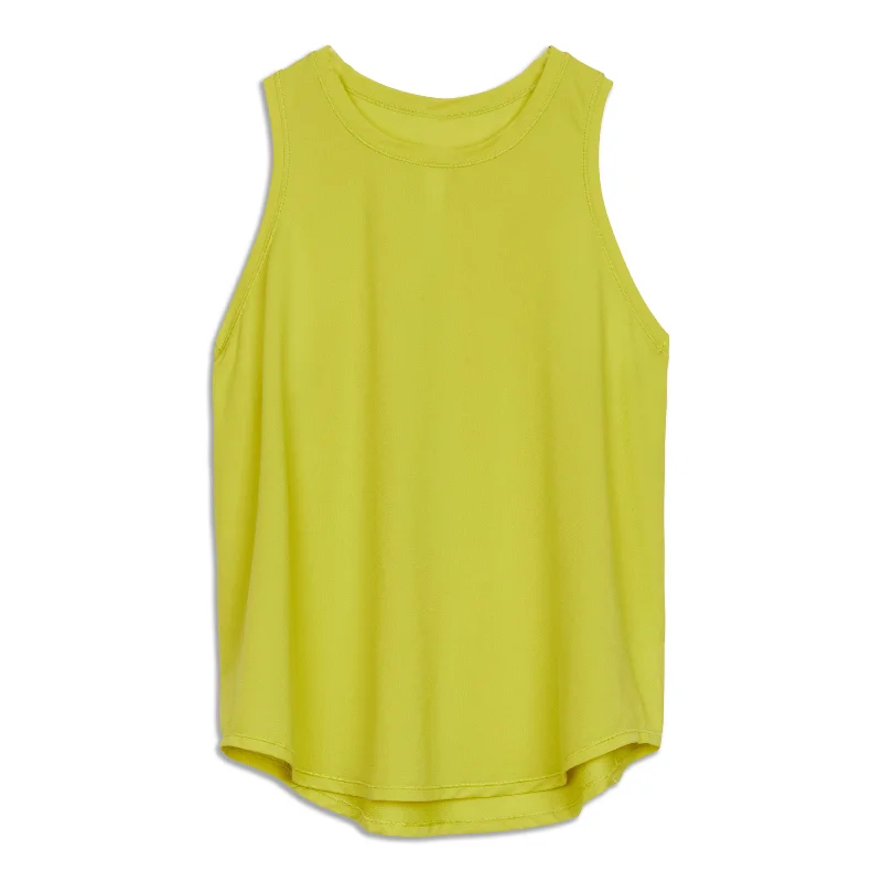 High Neck Running And Training Tank Top - Resale navy tank top