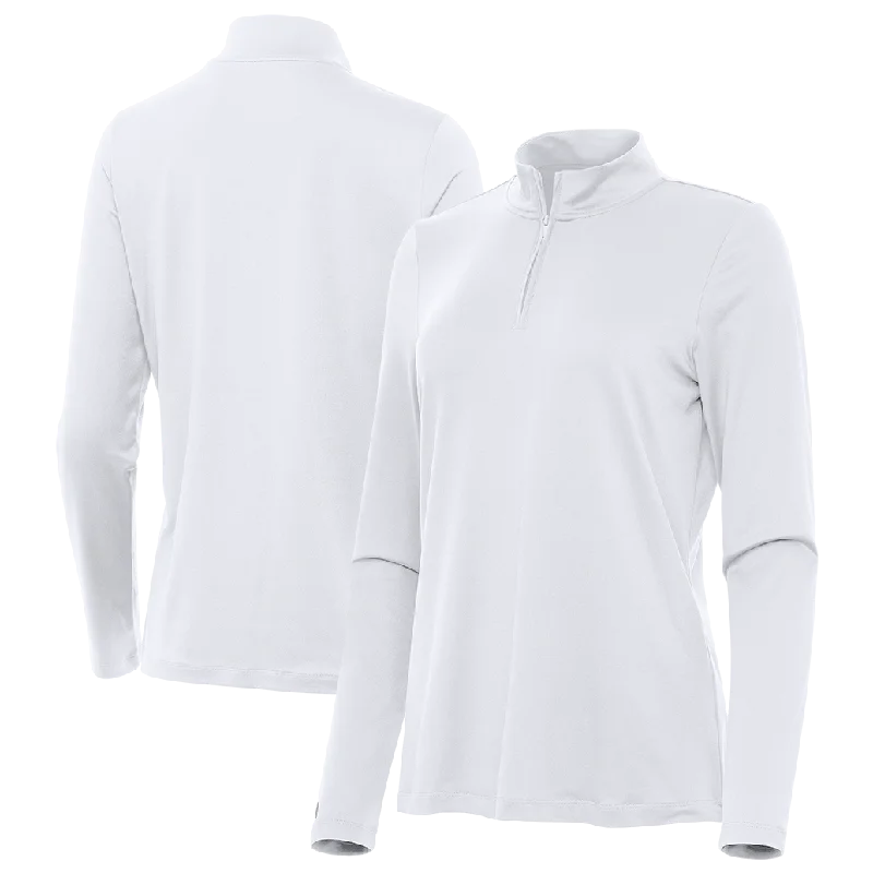 Antigua: Women's Essentials 1/4 Zip Pullover - Reprocess 105663 Lantern Sleeve Elegant Antigua: Women's Essentials 1/4 Zip Pullover - Reprocess 105663 Lantern Sleeve Elegant