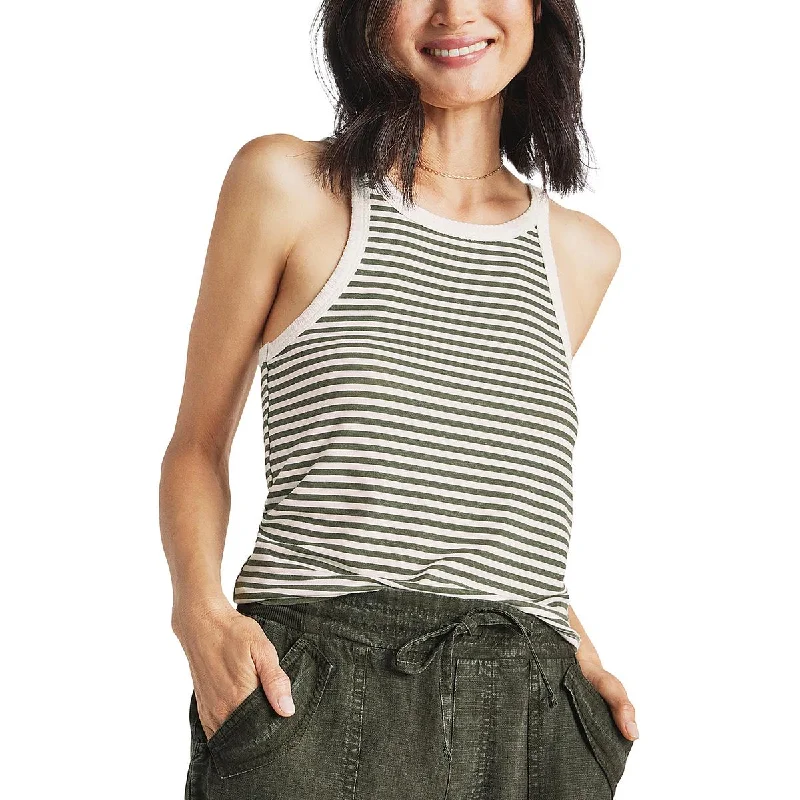Womens Linen Blend Striped Tank Top summer tank top