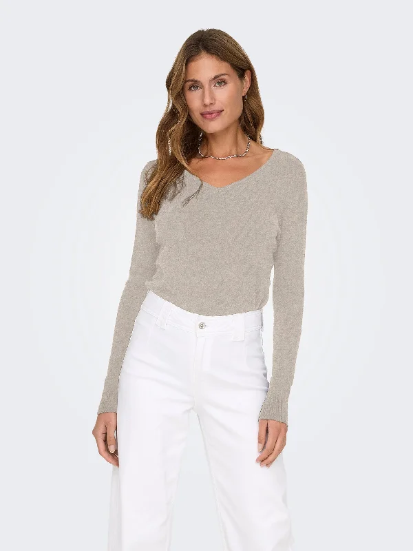 Γυναικεία μπλούζα ψιλή πλέξη ONLVENICE LIFE LS VNECK PULLOVER KNT NCA 15333990 | 15333990 Halter Neck Top Γυναικεία μπλούζα ψιλή πλέξη ONLVENICE LIFE LS VNECK PULLOVER KNT NCA 15333990 | 15333990 Halter Neck Top