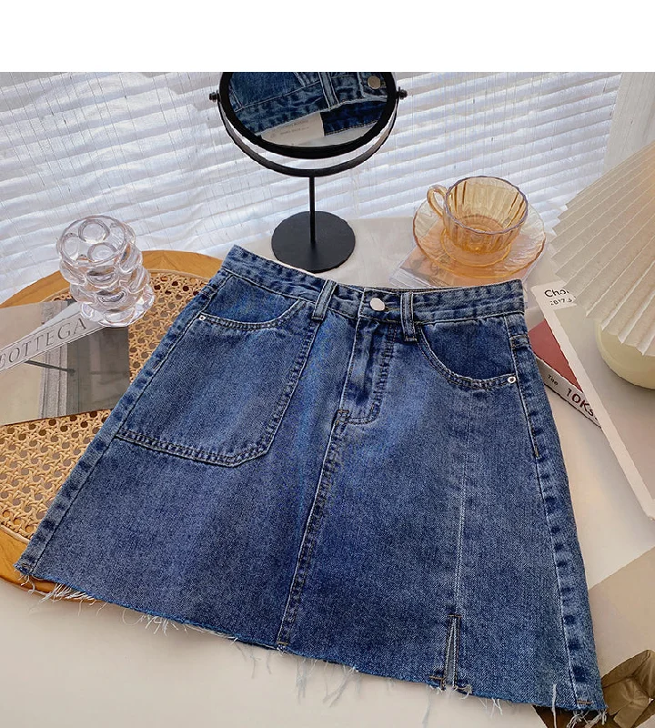 Casual simple solid color split high waist A-shaped skirt fashion 5559 leather skirt modern Casual simple solid color split high waist A-shaped skirt fashion 5559 leather skirt modern
