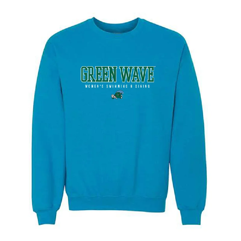 Tulane - NCAA Women's Swimming & Diving : Lillian Von Herbulis - Crewneck Sweatshirt Hoodie with Camouflage Military Edgy